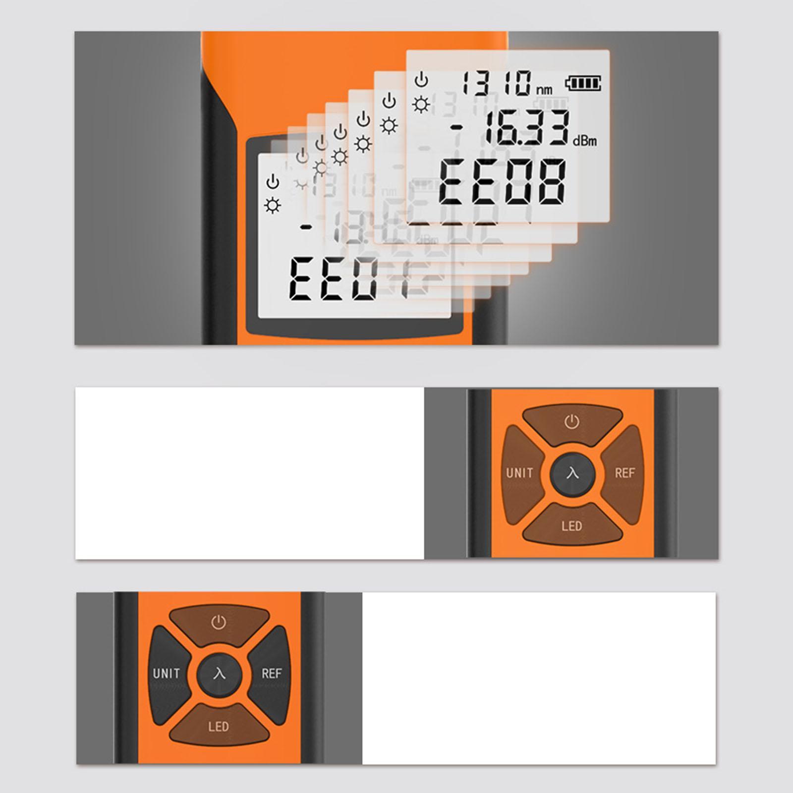 FC/SC/ST Universal USB Rechargeable Fiber Optic Power Meter With Flashlight