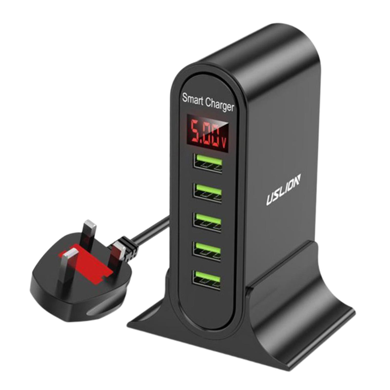 5 Port Universal USB Charging Station for Wall Home Office Working