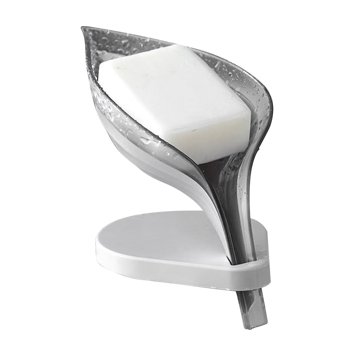 Giá đỡ xà phòng tắm hình chiếc lá với Thiết kế xiên cho phép nước thoát nhanh bằng vật liệu ABS và AS,