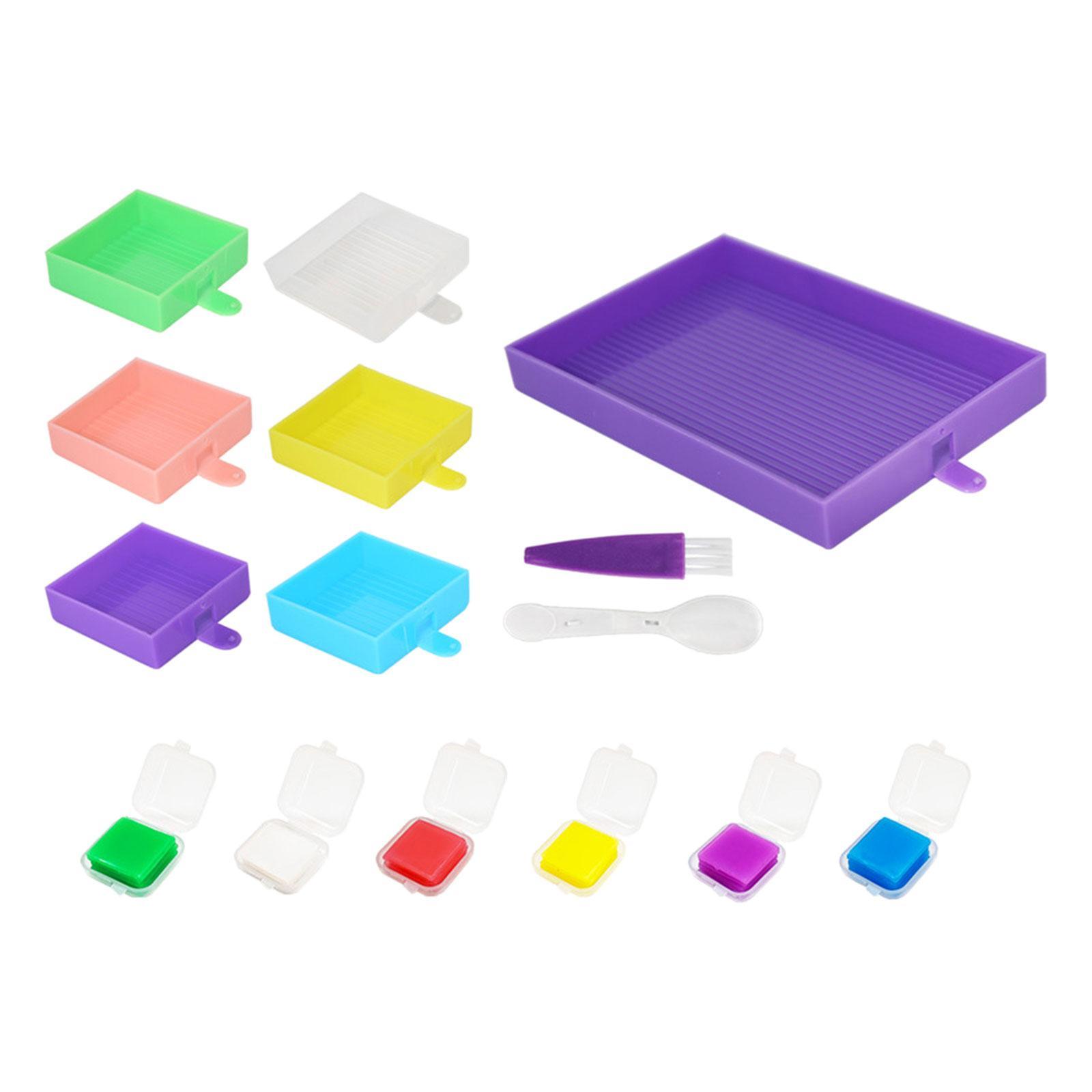 Diamond Paintings Tray Kits Glue Clay Muds Diamond Tray Dividers Container 5D Storage Organizer DIY Art Crafts Diamond Paintings Accessories