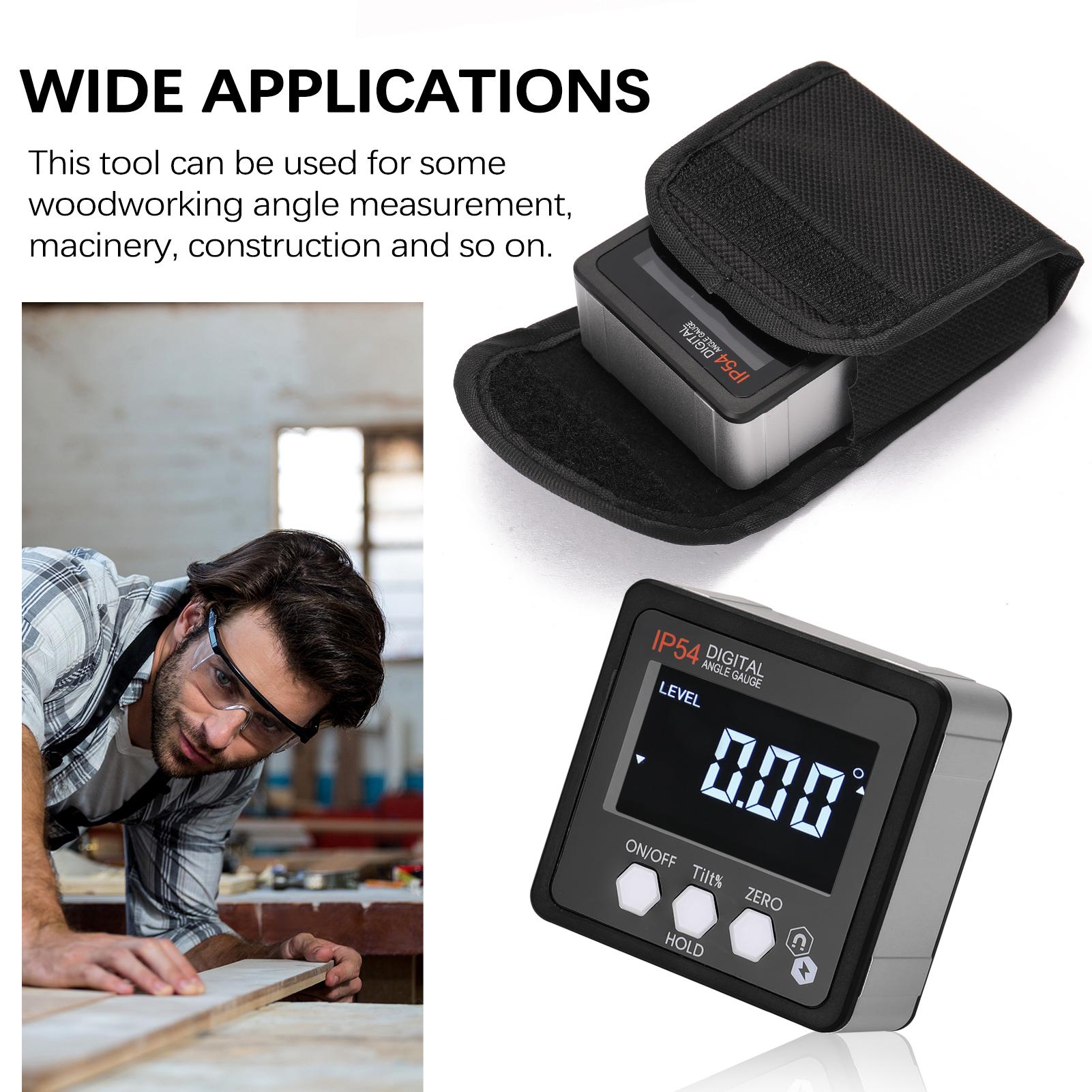 Portable 4*90° IP54 Waterproof Dustproof Level High Precisions Angle Finder Digital Protractor Inclinometer Level Box