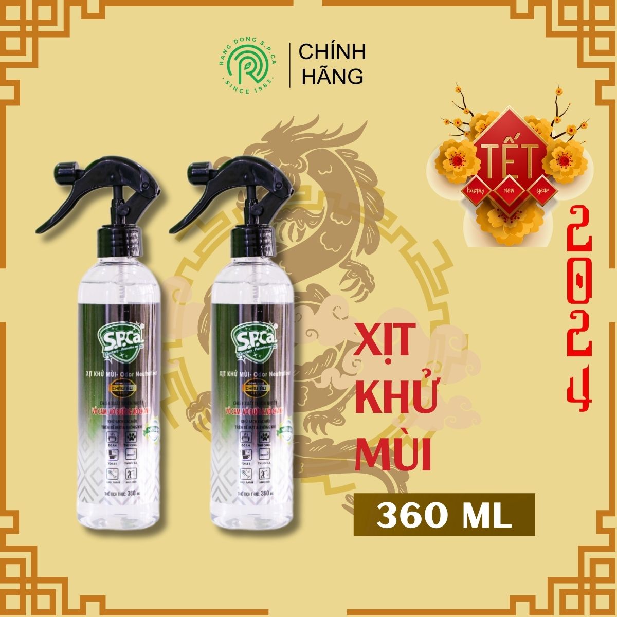 Xịt khử mùi đa năng S.P.Ca 360ml
