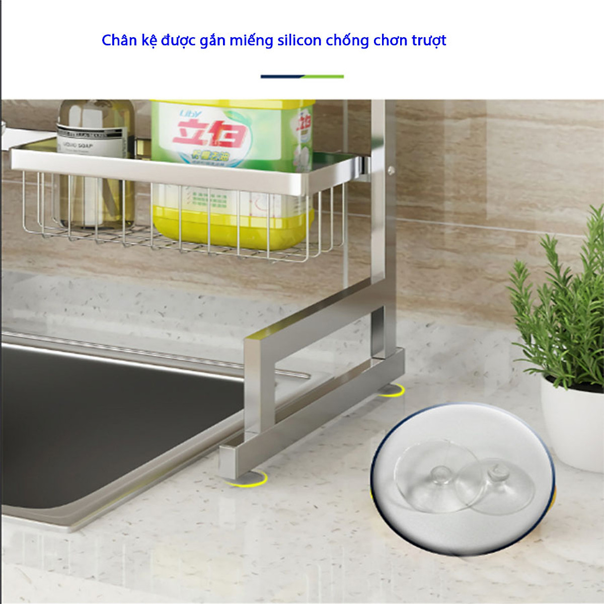 Kệ Bếp - Giá Úp Chén Bát Trên Bồn Rửa Chén Inox Cao Cấp Sáng Bóng Chống Gỉ Sét