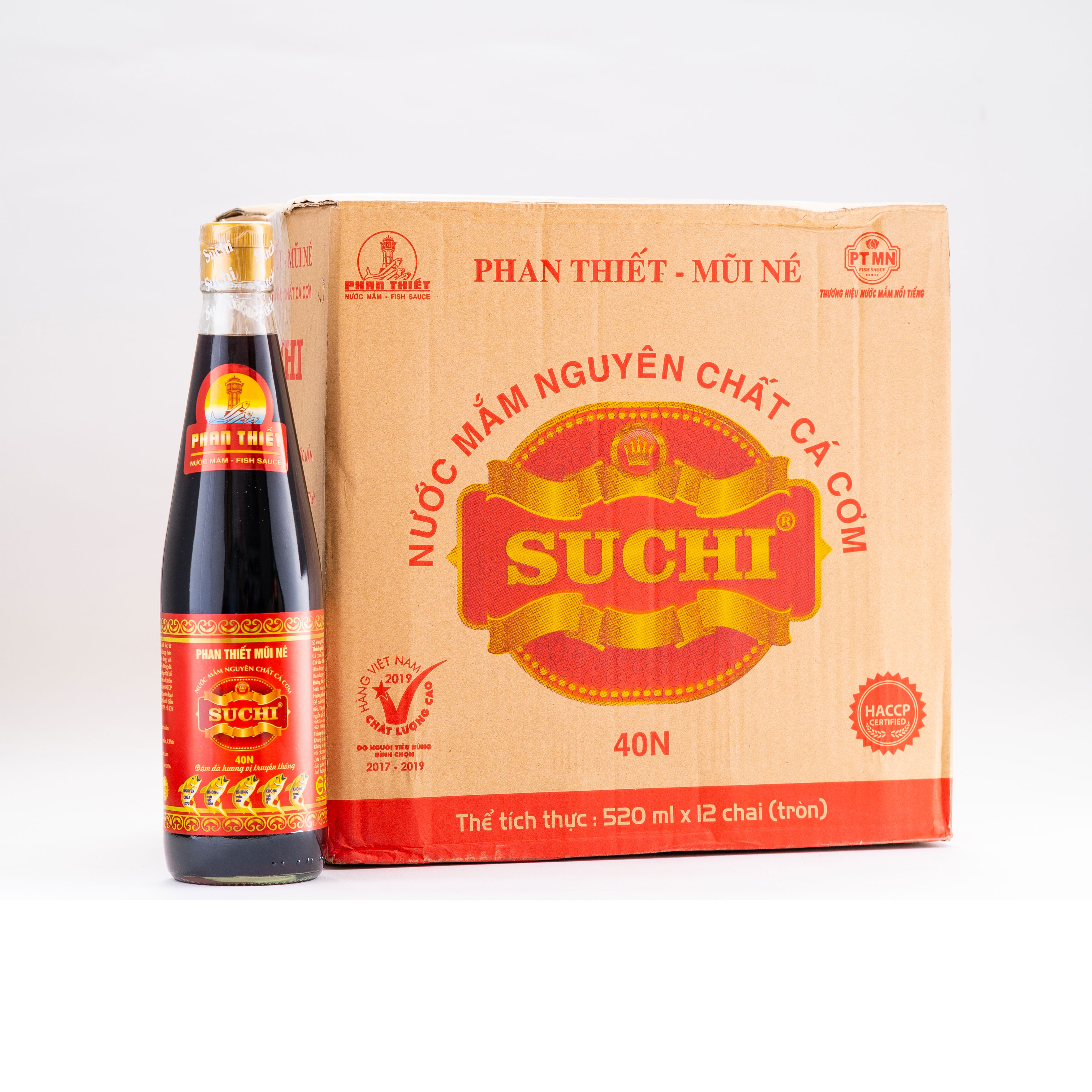 Nước mắm Suchi 40N 520ml chai TT TPSC40CT0520 - HÀNG CHÍNH HÃNG