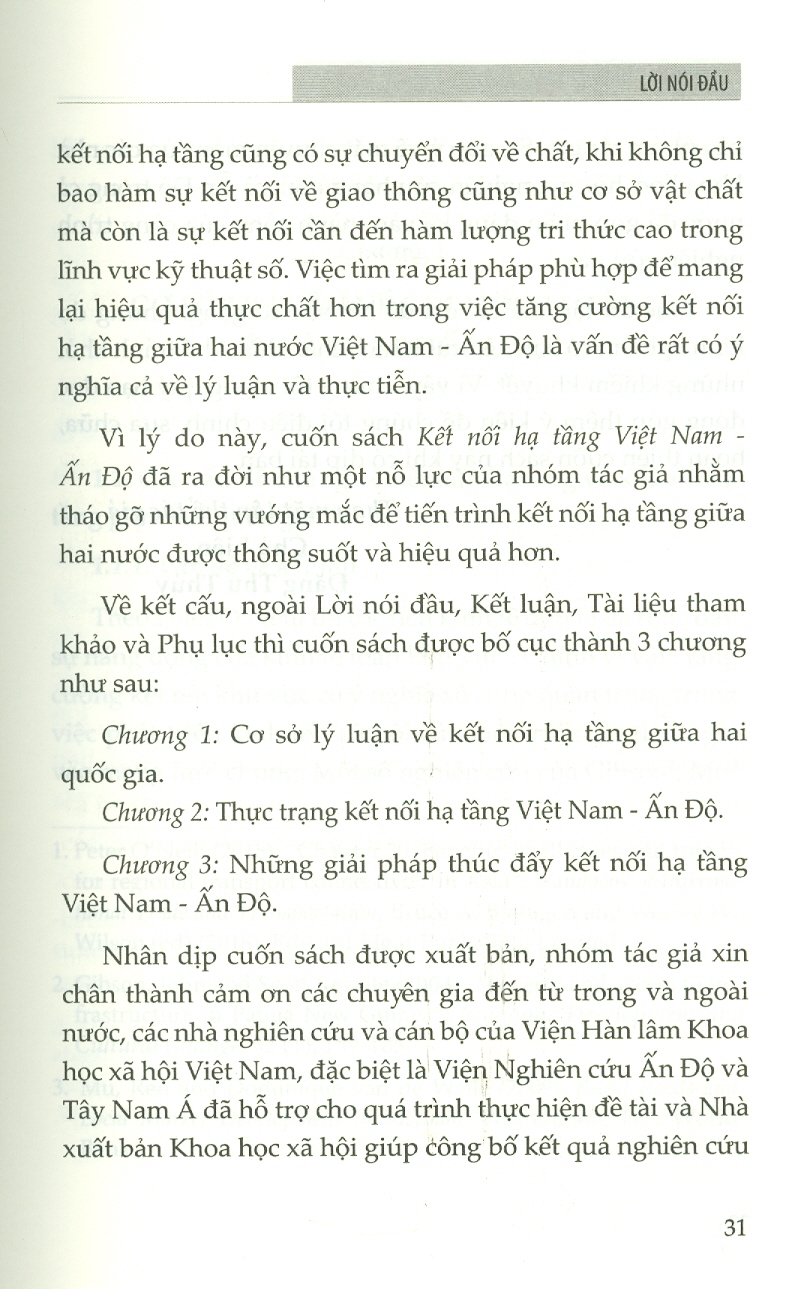 Kết Nối Hạ Tầng VIỆT NAM - ẤN ĐỘ (Sách chuyên khảo)