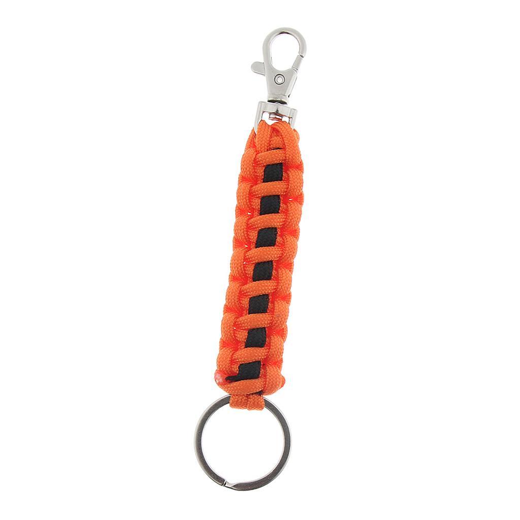 2-4pack Outdoor Emergency Kit Paracord Key Chain Ring Rope Parachute Cord