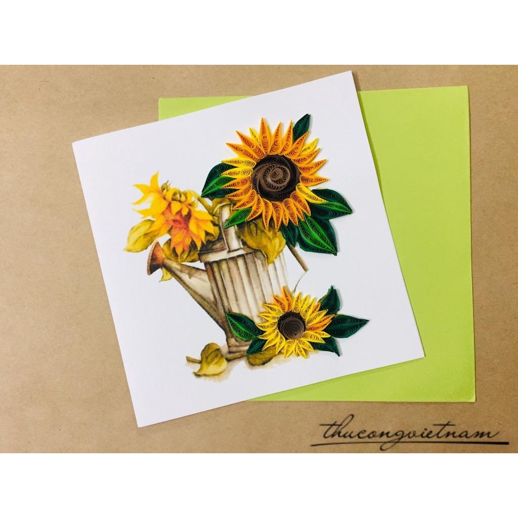 Thiệp Quilling hoa Hướng Dương