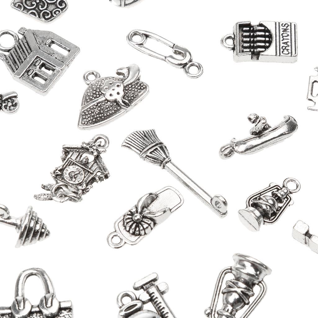 Pack of 30 Multi Style Home Family Decor Charms Pendants for DIY Jewelry Craft