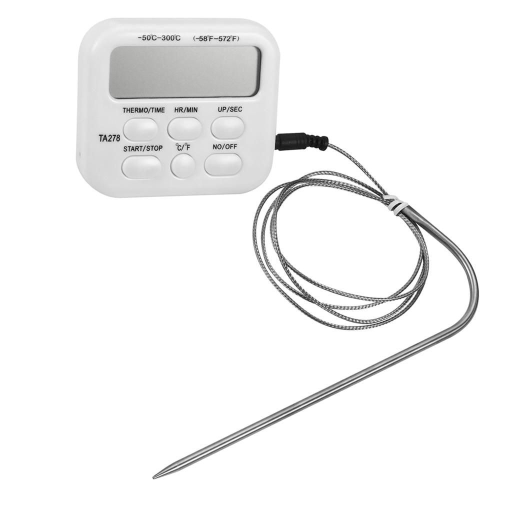 Digital Instant Read Food Cooking Thermometer with Timer for Kitchen BBQ