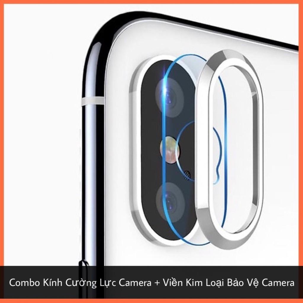 COMBO KÍNH CƯỜNG LỰC CAMERA + VIỀN KIM LOẠI BẢO VỆ CAMERA DÀNH CHO IPHONE 6/6S/6+/6S+ 7/8 7/8+ X XR XSMAX