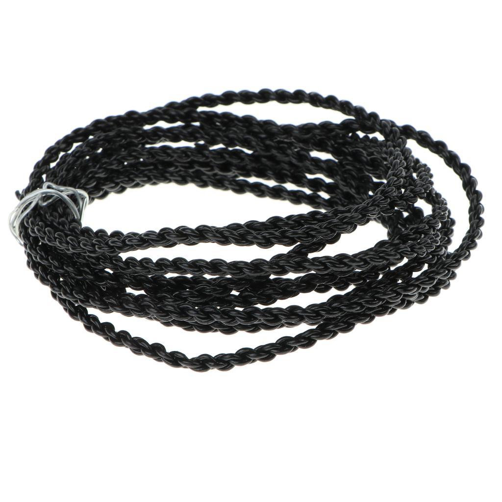 2x7N Braided OCC Copper Wire DIY HiFi Audio Upgrade Cable for Earphone Black