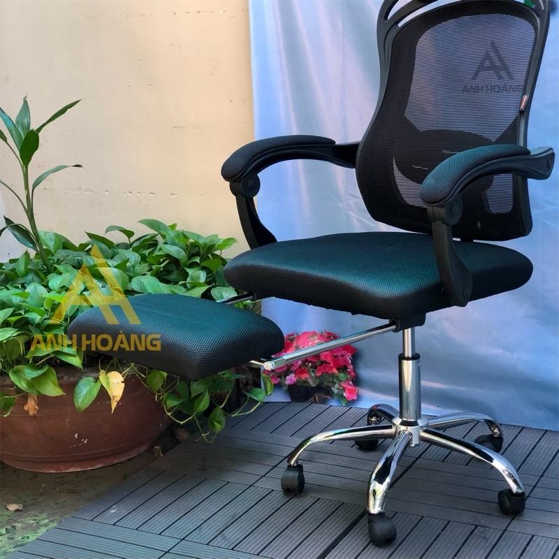 Ghế xoay lưới ngã lưng bản có gác chân Tân Hoà VN - Bảo hành 12 tháng mới
