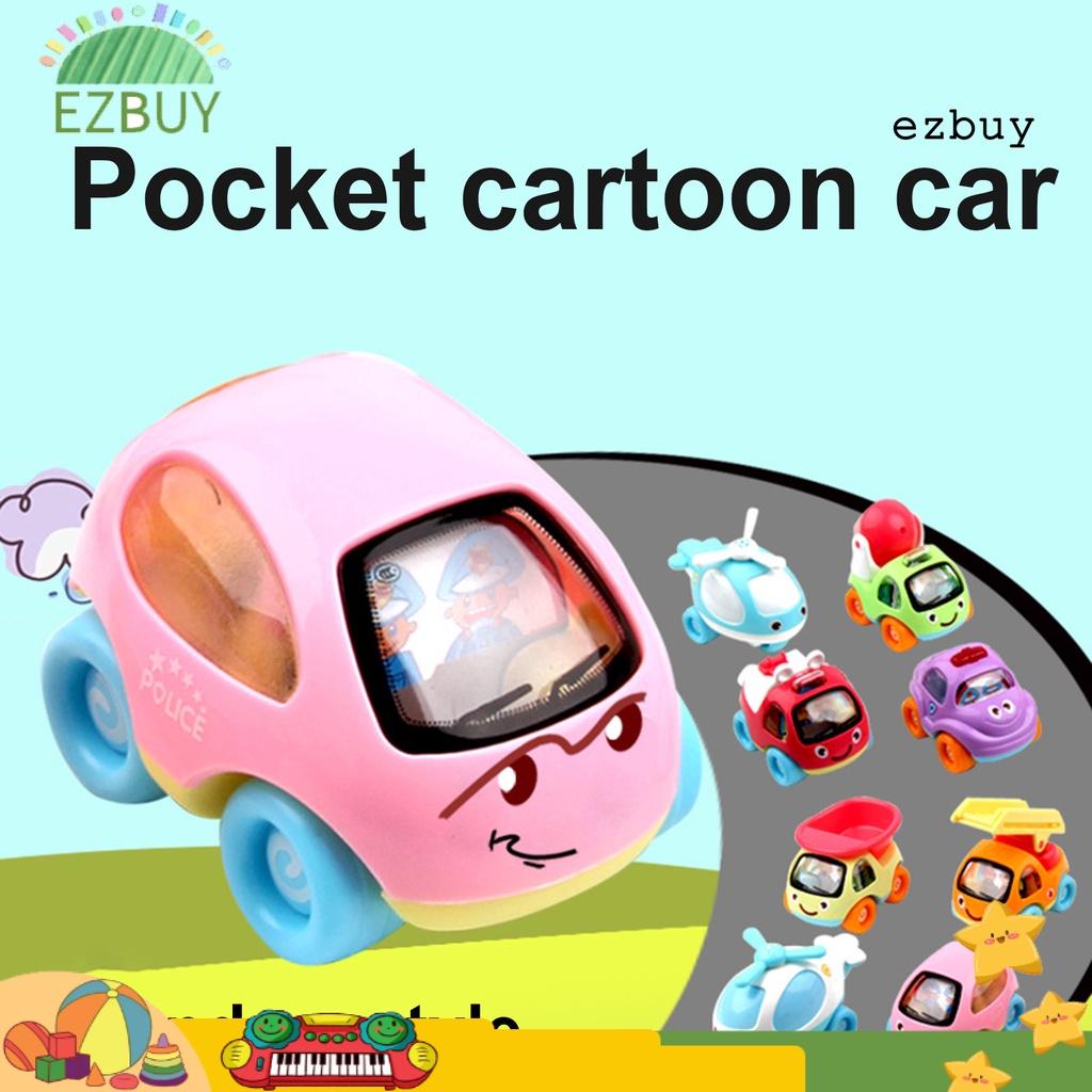 EY-3/8Pcs Mini Cute Cartoon Inertial Car Truck Vehicle Set Kids Playing Toy Gift