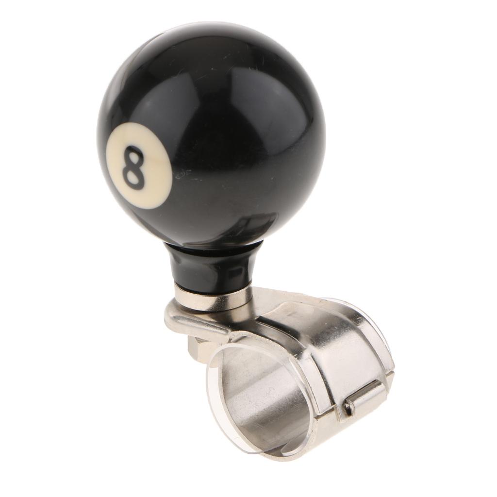 Car Black 8 Ball Steering Wheel Handle Control Assist Knob Booster