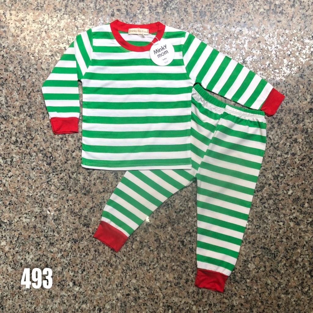 Minky Mom-Bộ Dài Sọc, Giáng Sinh, Noel Cho Bé Trai-Bé Gái, 8-32KG.
