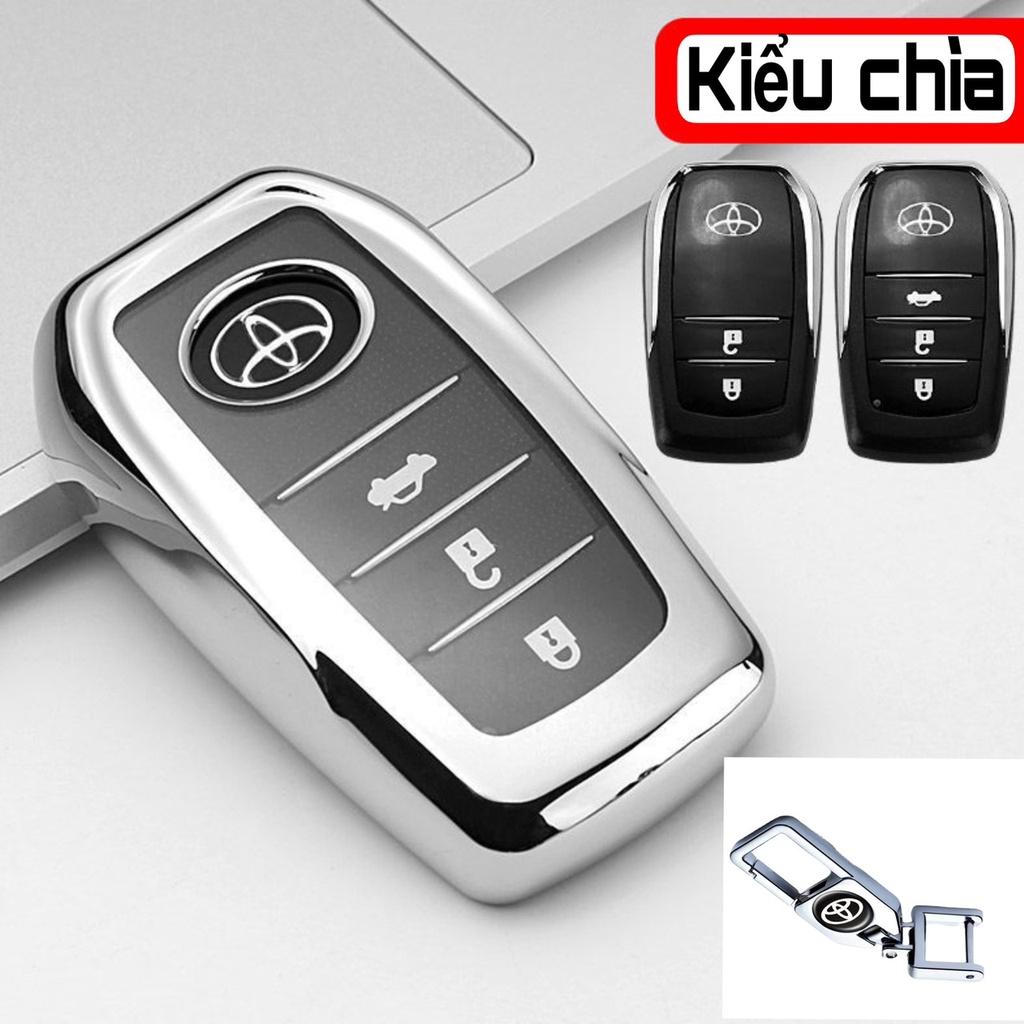 Móc khóa kèm bao ốp bảo vệ chìa khóa dành cho xe Toyota Cross, Camry, Fortuner, Hilux, Vios, Altis