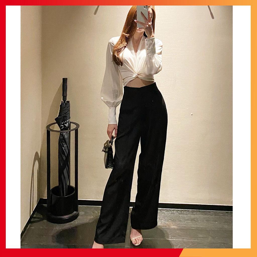 Quần Ống Rộng Nữ Hàng Thiết Kế - Quần Tây Nữ Chất Loại 1 Ống Rộng Lưng Cao, Dáng Suông Dài, Form Chuẩn Mặc Mát Thoải Mái