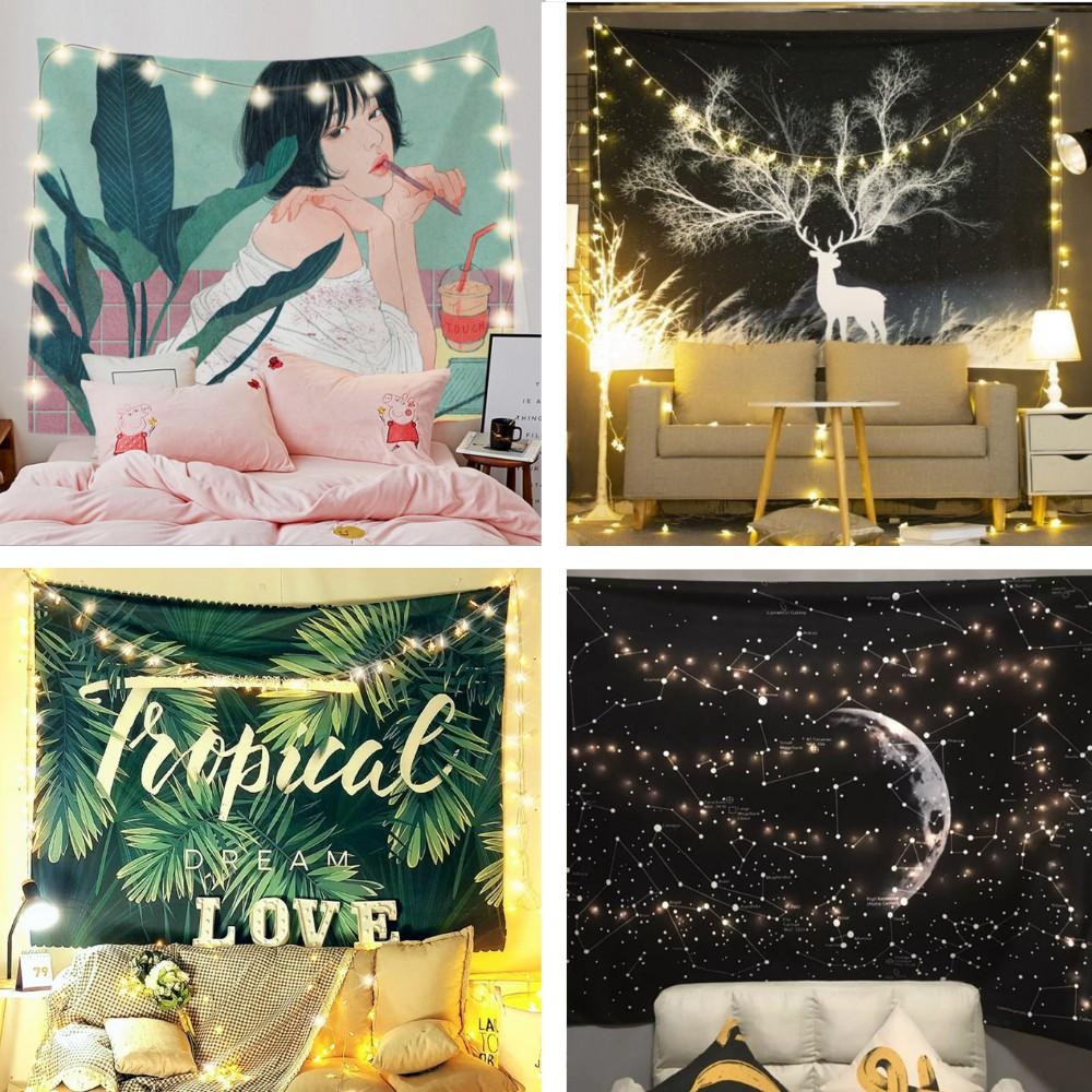 Thảm treo tường, Decor phòng ngủ, vải treo tường, tranh treo tường size lớn vintage