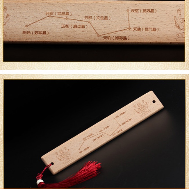Thước gỗ đào LỤC ĐẾ 20cm - Hoá sát, trấn trạch, ....