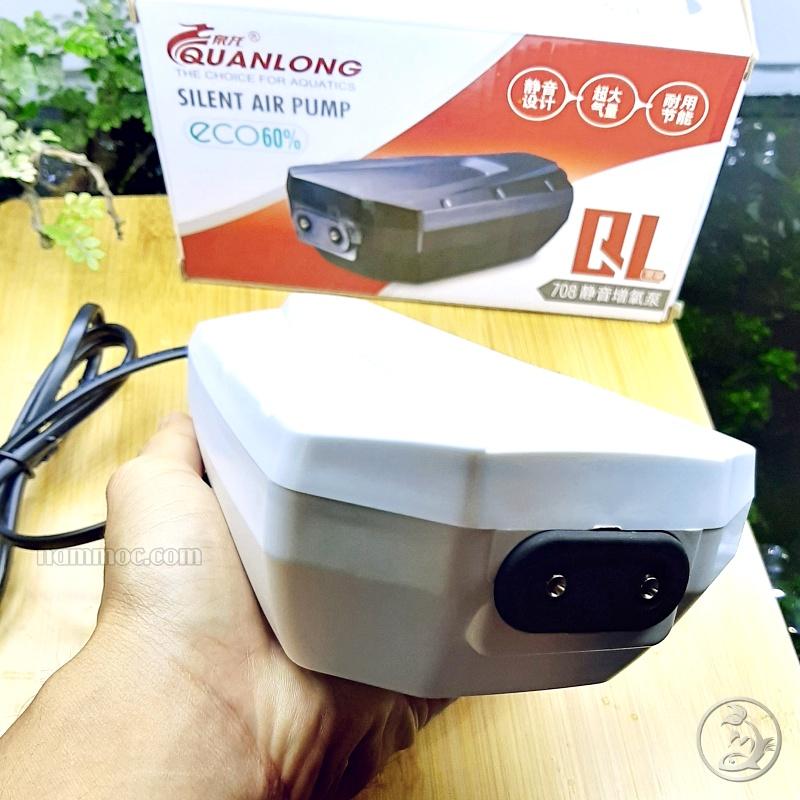Máy Sủi QuanLong 2 Vòi QL | Sủi Oxy Chất Lượng Cao - Giảm Ồn Cho Bể Cá Cảnh Thuỷ Sinh