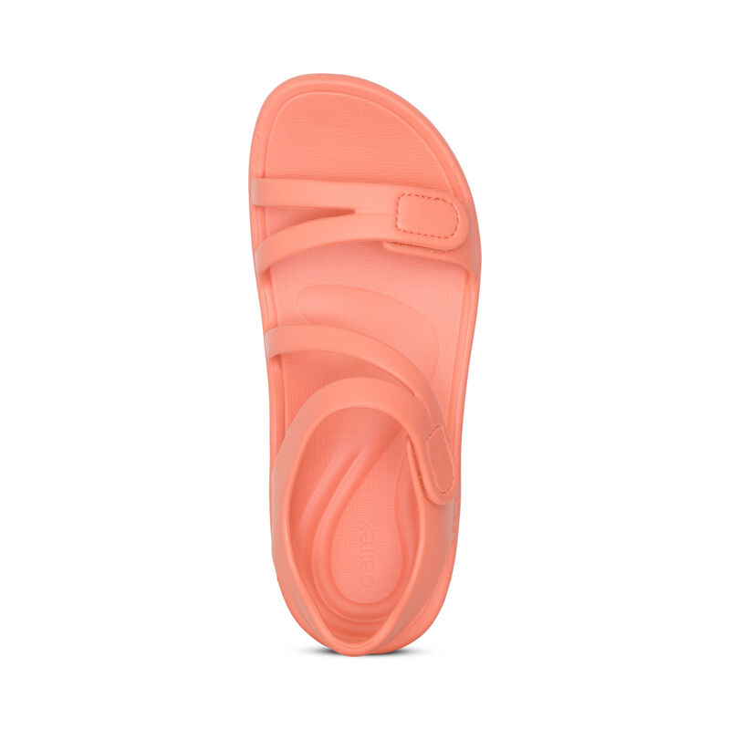 Sandal sức khoẻ nữ Aetrex Jillian Sport Coral - giày mềm nhẹ không thấm nước