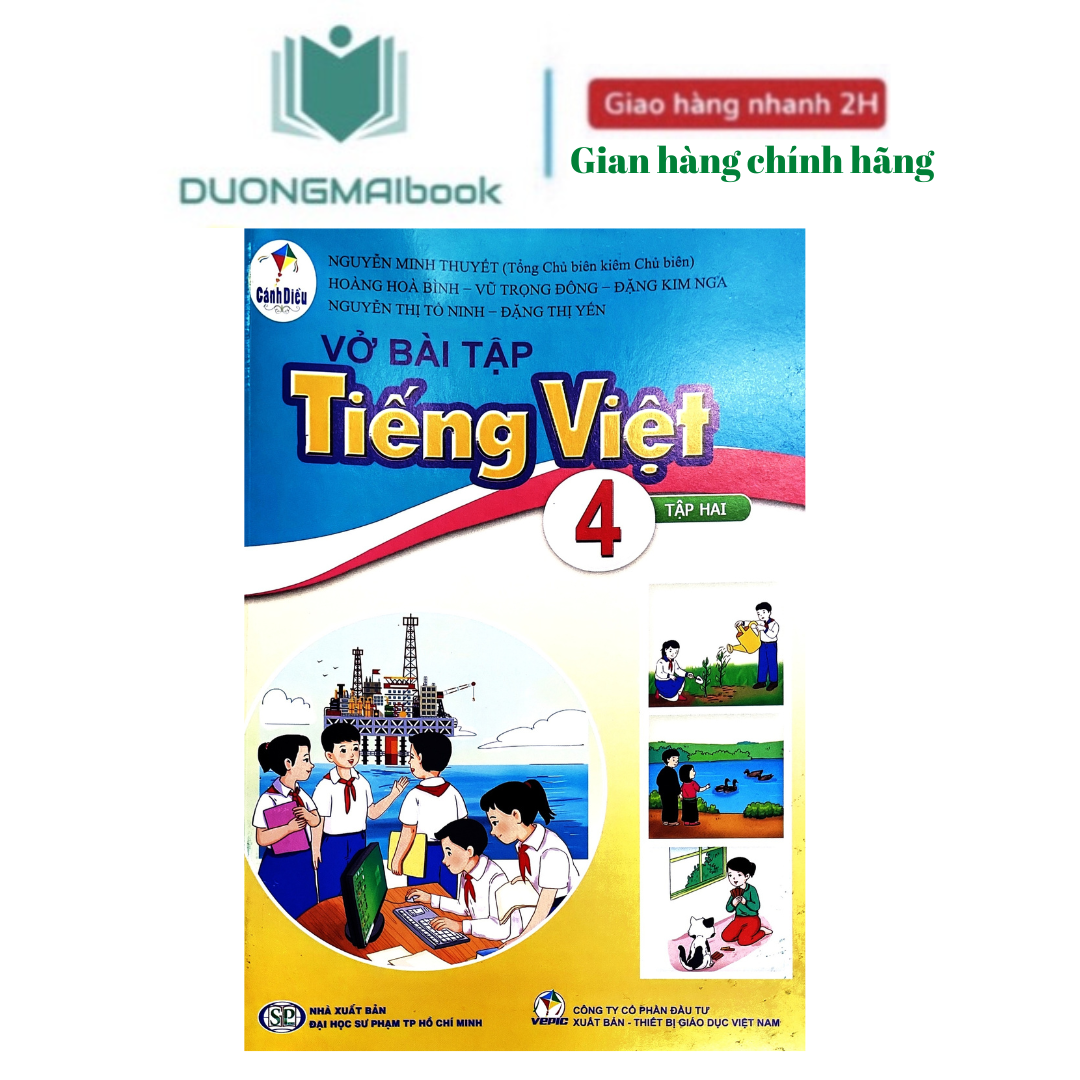 Hình ảnh [Shop đi đơn trên 50K] Sách - Vở bài tập Tiếng Việt 4 Cánh Diều (bán kèm 1 bút chì)