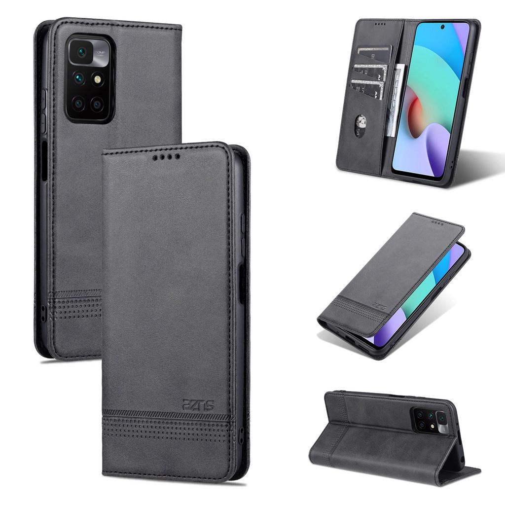 Bao da điện thoại PU nắp lật từ tính có ngăn đựng thẻ cho Xiaomi Redmi 10 9 9A 9C Redmi Note 10S 10 4G 5G Redmi Note 9S / Redmi Note 9 Pro Max