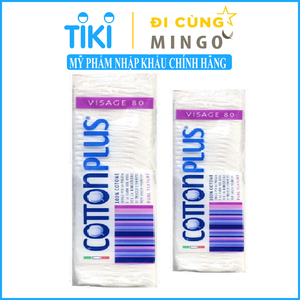  Bông tẩy trang Cotton Plus 50 miếng / 80 miếng - Nhập khẩu Italia