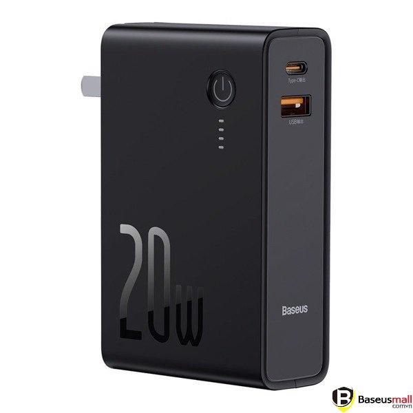 Baseus -BaseusMall VN Cốc sạc nhanh kiêm pin sạc dự phòng Baseus Power Station 2 Power Bank Adaptor 10000mAh 20W (Hàng chính hãng)