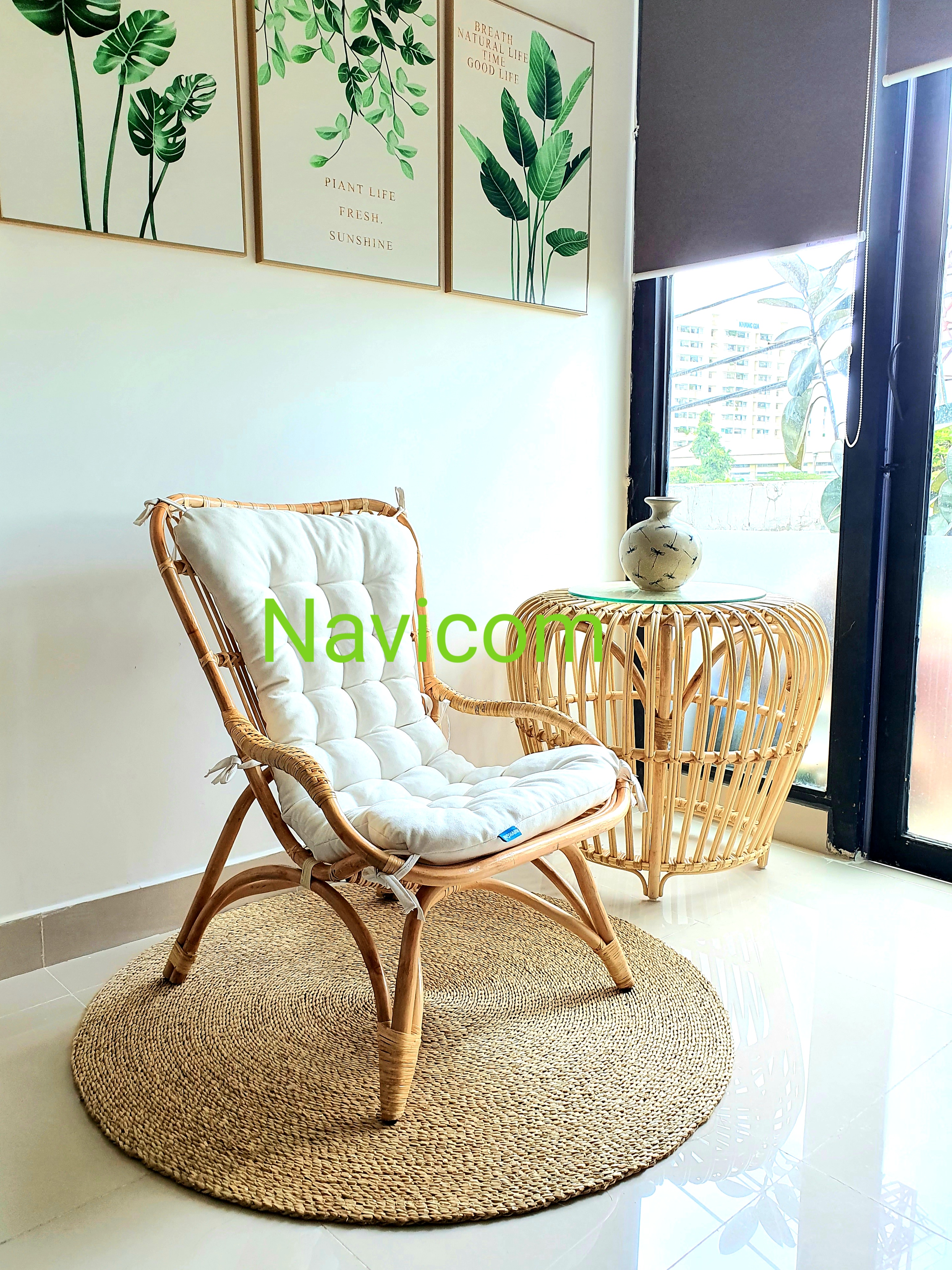 Ghế thư giãn, đọc sách mây tự nhiên