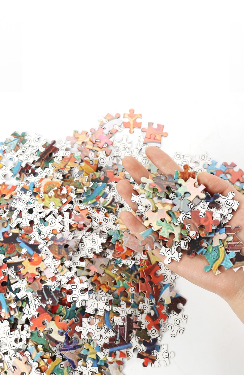Tranh ghép hình 1000 mảnh bằng giấy THÀNH PHỐ HOA TÍM Jigsaw Puzzle hình , kích thước 70cm*50cm