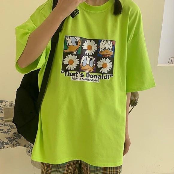 Áo thun tay lỡ form rộng unisex Be Yourself - Vịt Donald