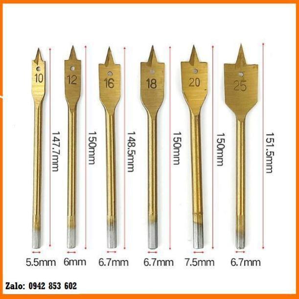 Bộ Khoét Lỗ Đuôi Cá 6 Cái Mạ Đồng - Bộ 6 Mũi Khoét Lỗ Gỗ Vinachi Chuyên Dùng Để Khoét Bản Lề Bật, Khoét Ổ Khóa Tủ.