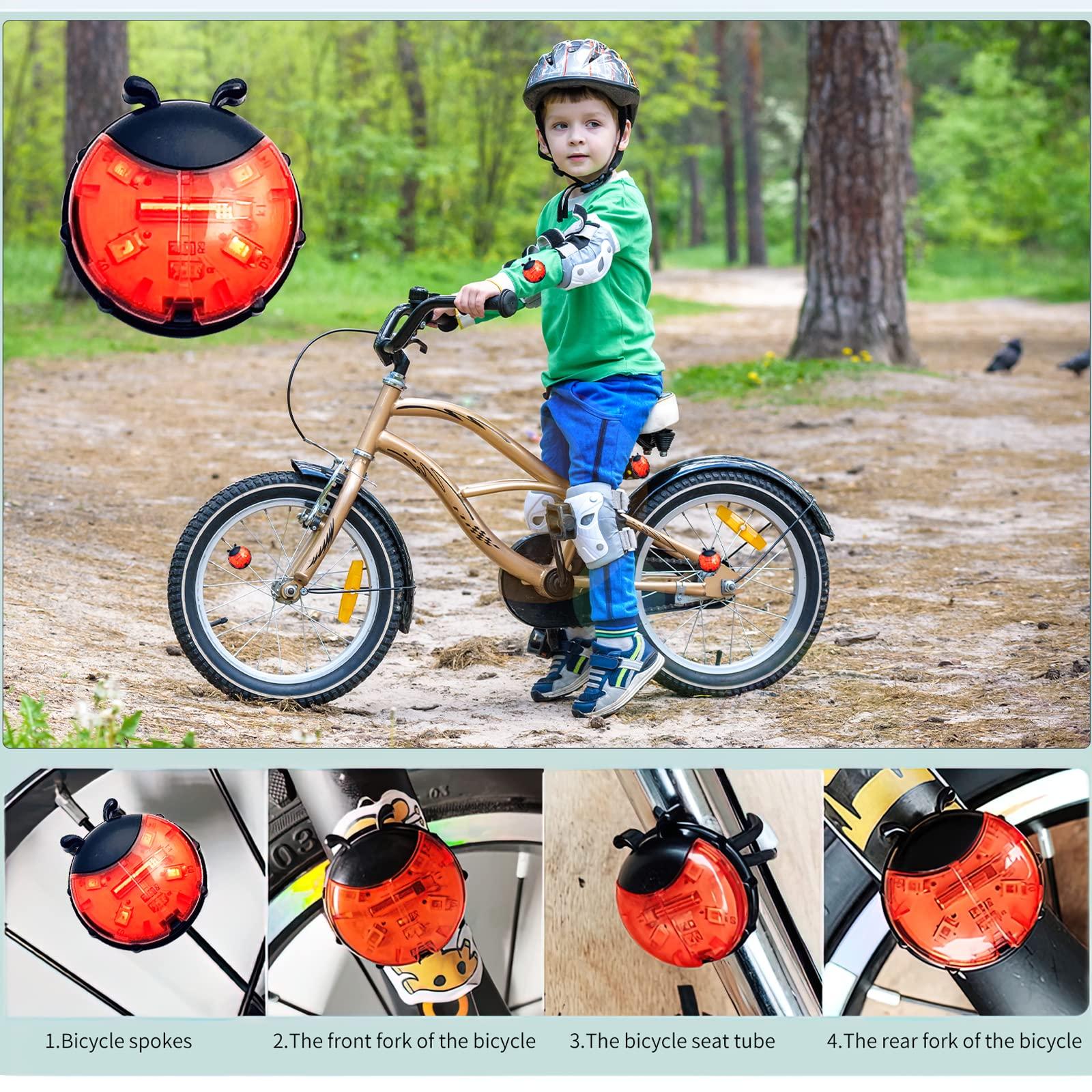 Đèn nhấp nháy đèn LED, ánh sáng an toàn hình bọ rùa ánh sáng xe đạp thông minh Đèn