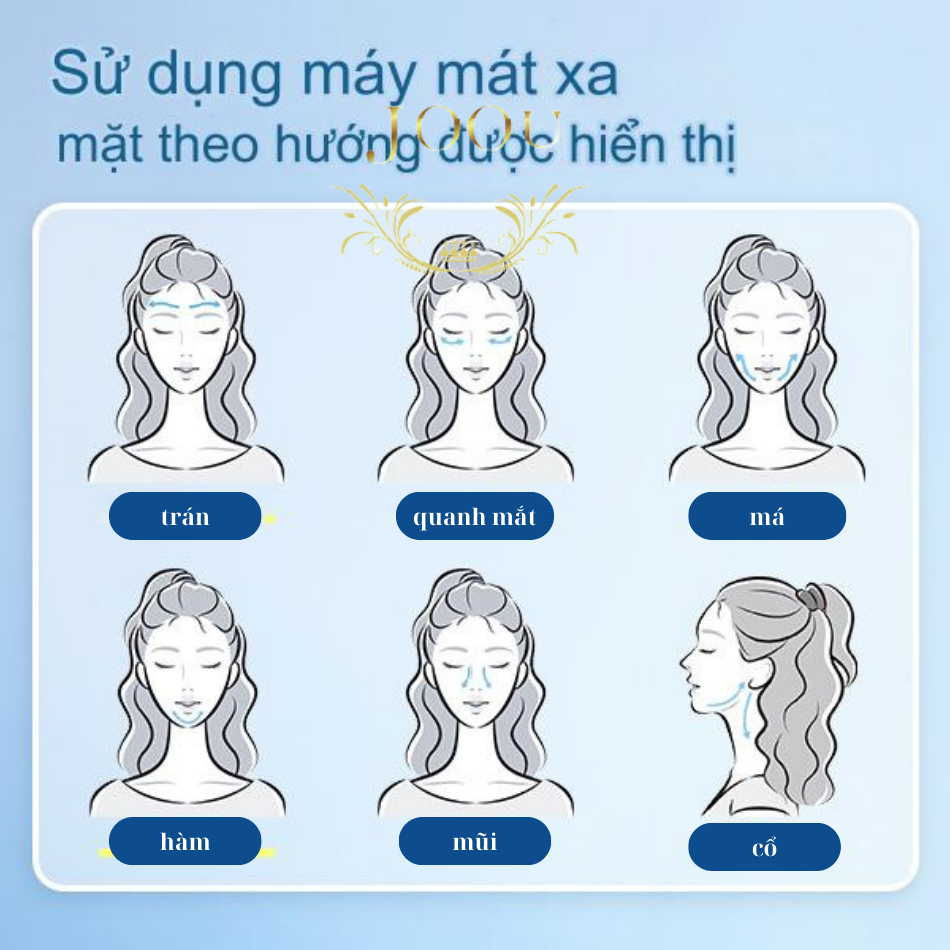 Máy Điện Di Ion Âm Dương và Ánh Sáng Sinh Học JOOU ES-1021 Máy Massage Mặt Công nghệ EMS