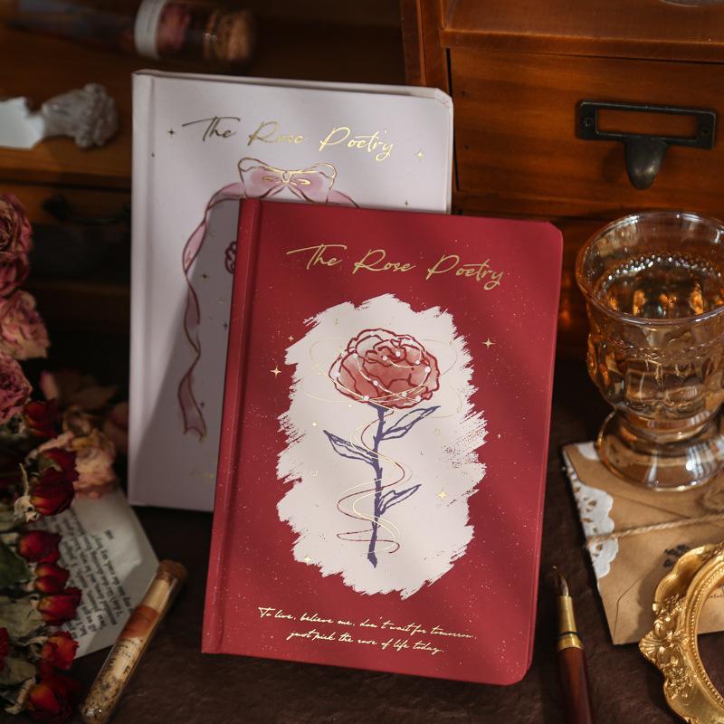 Sổ Tay Bìa cứng - sổ nhật kí phong cách cổ điển , vintage the rose poetry - họa tiết hoa hồng siêu lạ mắt siêu đẹp