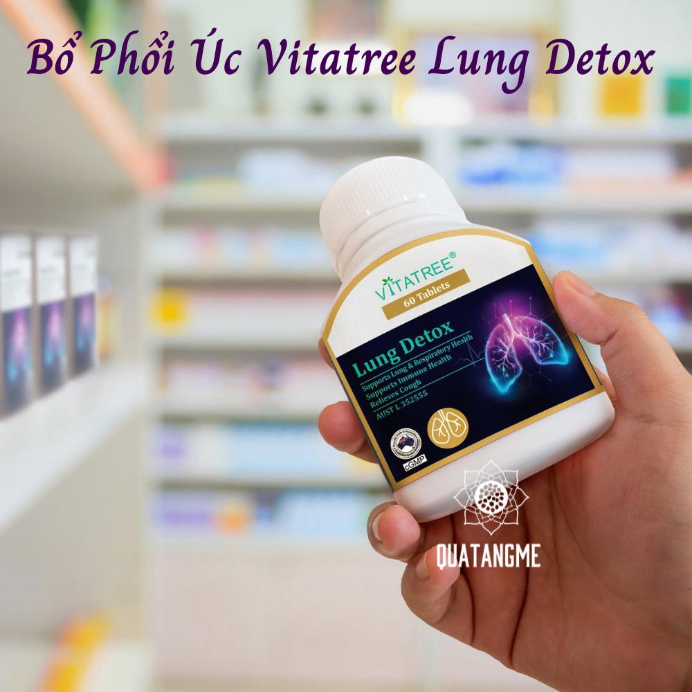 Bổ Phổi Úc Vitatree Lung Detox Giúp Hỗ Trợ Giảm Ho, Tăng Cường Sức Khỏe Hô Hấp, Hỗ Trợ Tăng Cường Sức Đề Kháng Cho Cơ Thể - OZ Slim Store