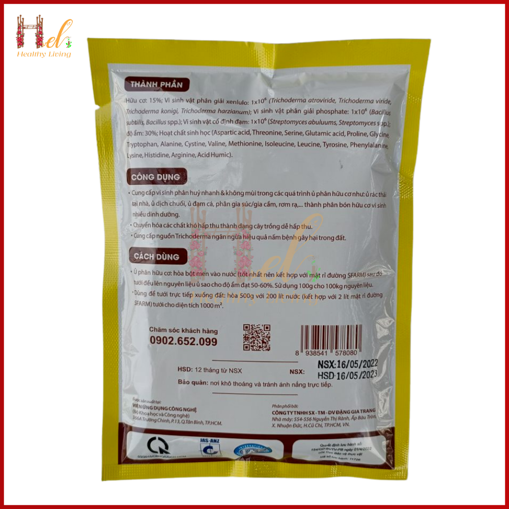 Chế Phẩm Vi Sinh EM EMUNIV Plus Trichoderma Sfarm 200g