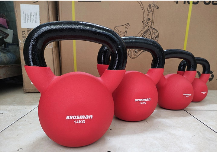 Tạ bình vôi tập thể lực 12kg,14kg,16kg 1 quả, tạ bình tập squat, chân mông bằng gang bọc cao su bảo vệ nền nhà, an toàn khi sử dụng