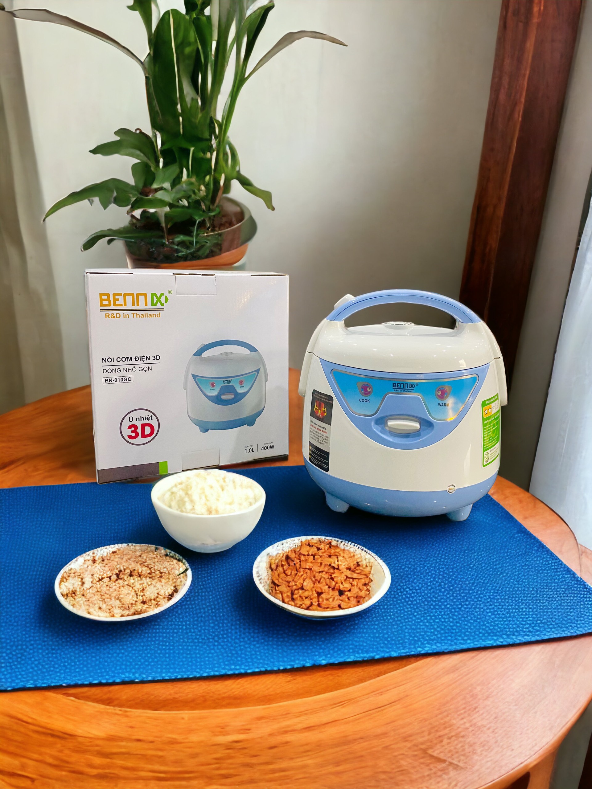 Nồi Cơm Điện Bennix BN-010GC Lòng Nồi Chống Dính Dung Tích 1L- Hàng Chính Hãng
