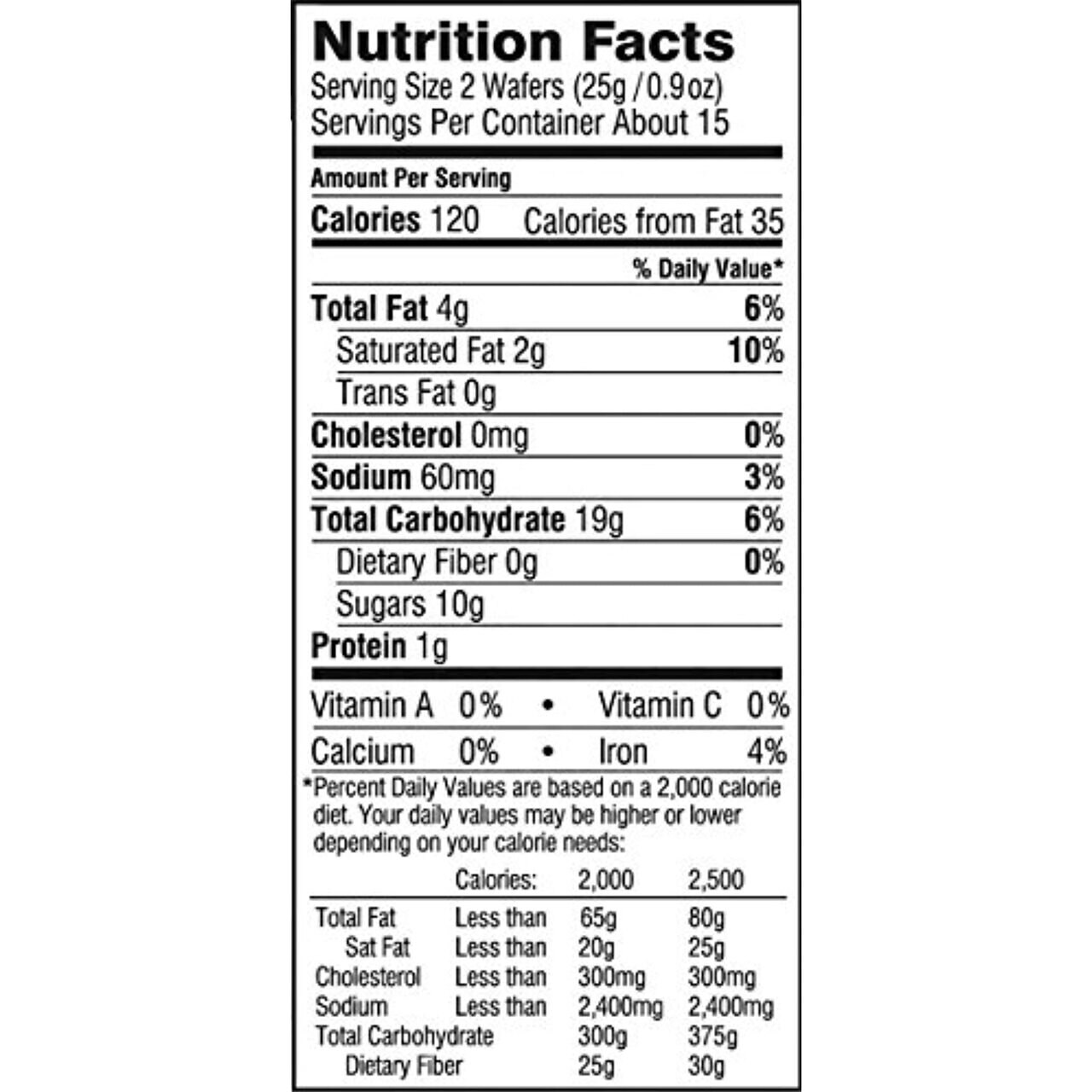 Bánh ống điếu vị sô-co-la hạt dẻ hiệu Pepperidge Farm 382g