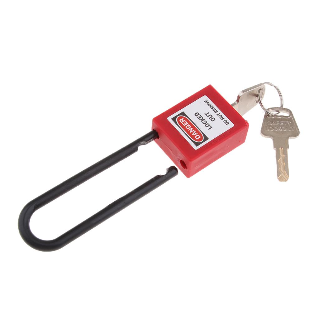 Ổ Khóa Kèm Chìa Khóa An Toàn Bằng PA & Thép Chất Lượng Cao - Đỏ