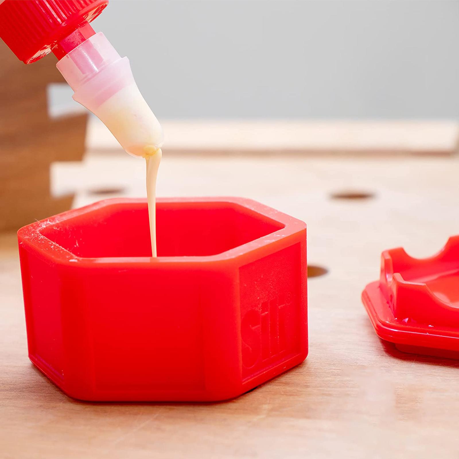 Durable Silicone Glue Kit Glue Tray & Brush DIY Woodworking Crafting Project