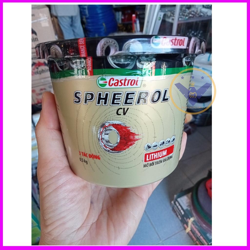 Mỡ bò bôi trơn chịu nhiệt Castrol Spheerol CV Lithium - hộp 500g