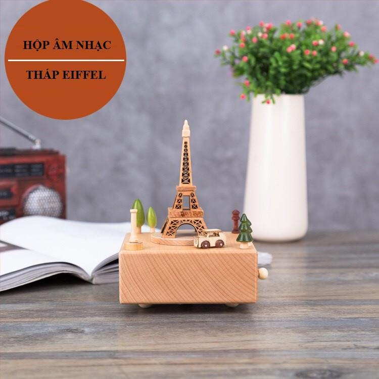 Hộp âm nhạc gỗ - Tháp eiffel