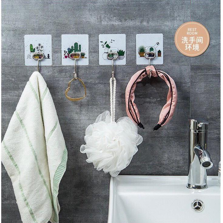 Móc Dán 3D INOX Hình Thú Dán Tường Siêu Chắc Chắn Chịu Lực Lên Đến 6KG