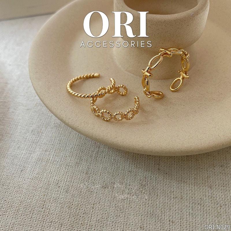 Set 3 nhẫn nữ Freesize độc đáo Seward tinh tế thời trang ORI ACCESSORIES N029