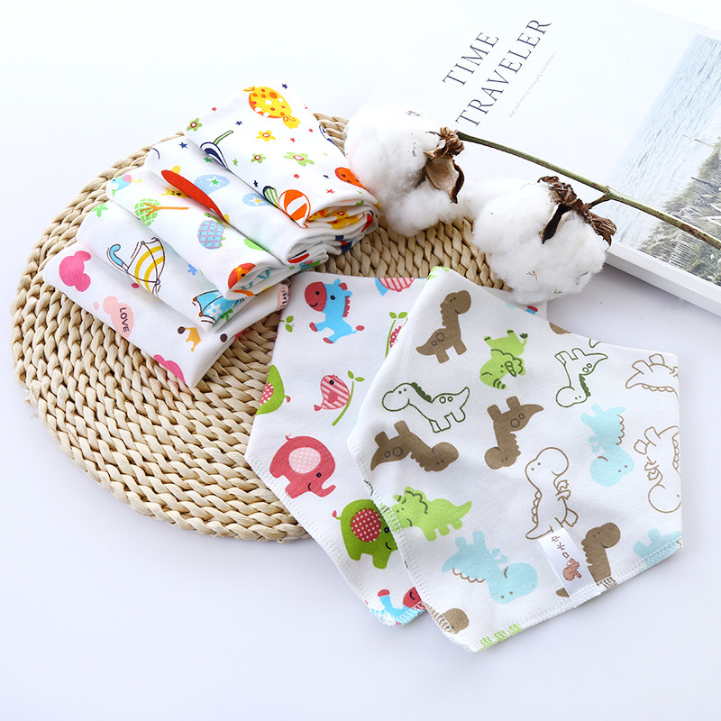 Khăn Tam Giác, Khăn Quàng Cổ, Khăn Yếm Cotton Cao Cấp -Tặng Khẩu Trang