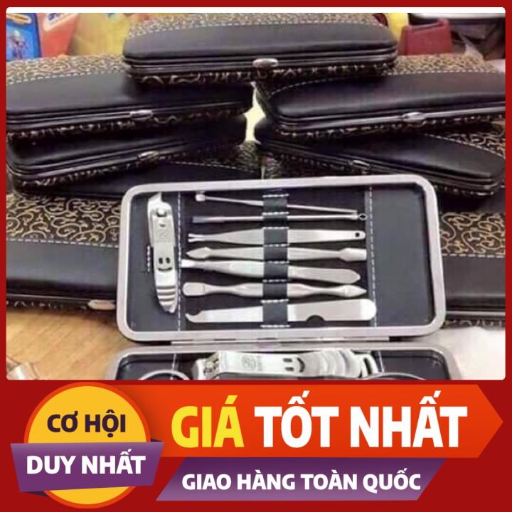  Bộ Cắt Móng Tay 12 Món  Bằng Thép Inox Không Gỉ, Sắc Bén Nhỏ Gọn,Đa Năng