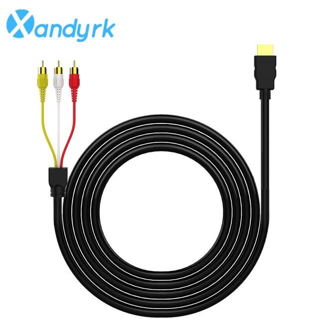 Cáp Chuyển Đổi XA- 5v Hd Video Hdmi Sang 3rca Av Scart Cho Hệ Thống Rạp Chiếu Phim Tại Nhà